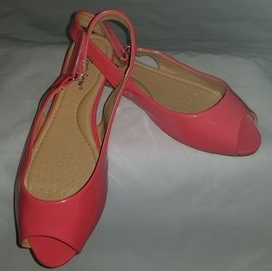Comfortview Patent Leather-Like Sling Backs Patent Leather-Like Upper Man-Made